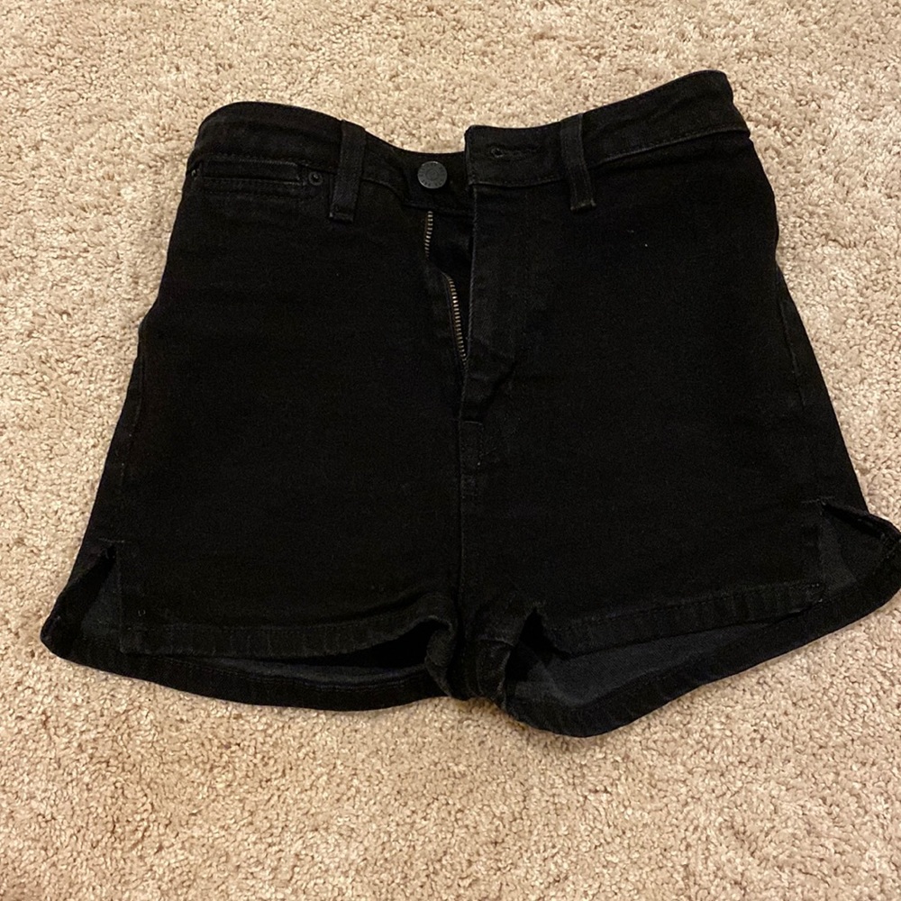 BDG Urban Outfitters Black Denim Pin-Up High-Rise Shorts